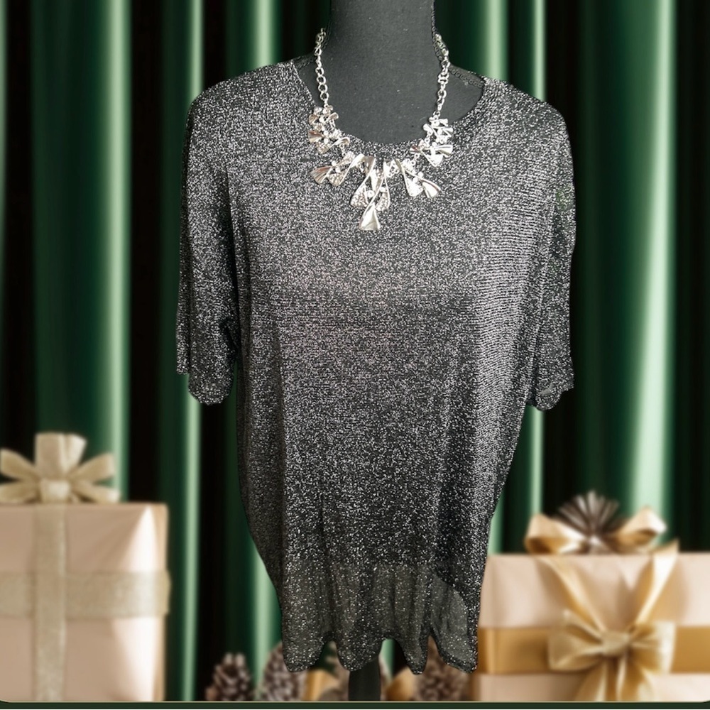 Sparkling Black Women's Top